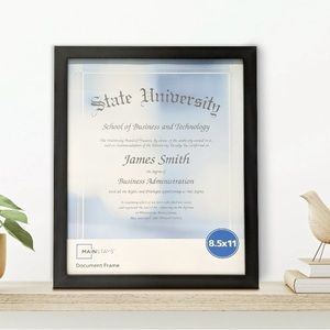 Mainstays 8.5X11 Wide Poster and Document Picture Frame Black
